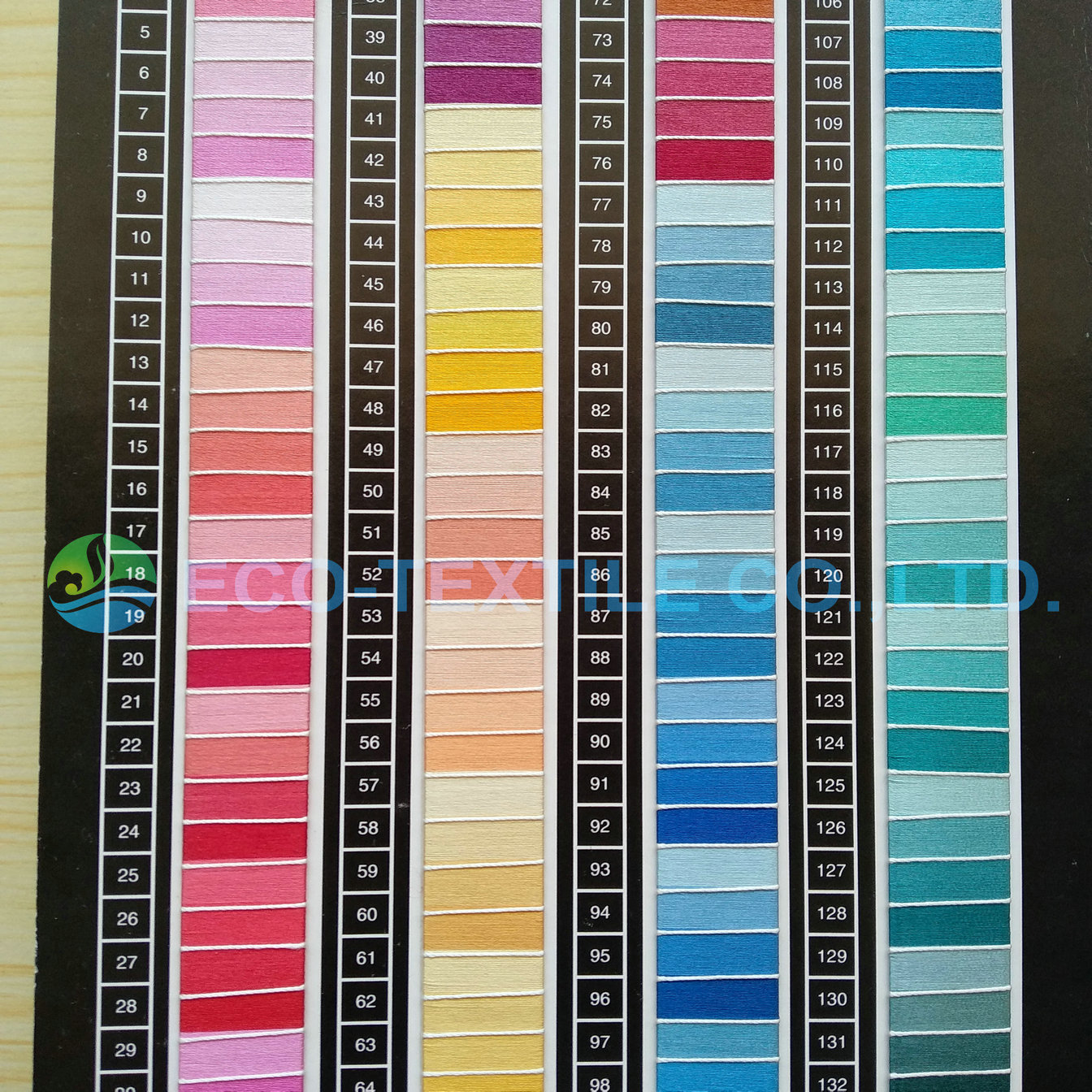 COLOR CARD FOR MULBERRY SILK THREAD  